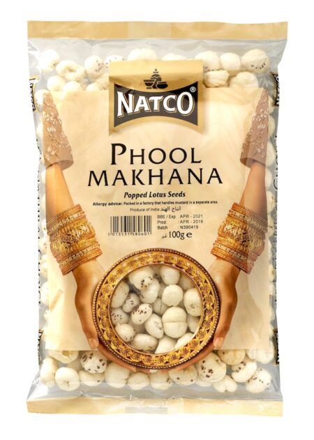 Natco Phool Makhana (Puffed Lotus Seeds/Fox Nuts) 100g ( Back in stock)