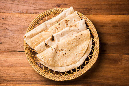 Fresh Desi Style Whole Wheat Chapati (10 Pcs)