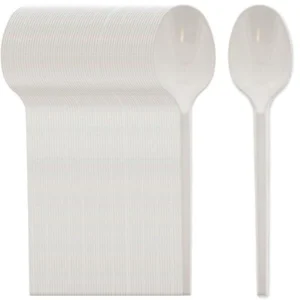 Disposable plastic spoons