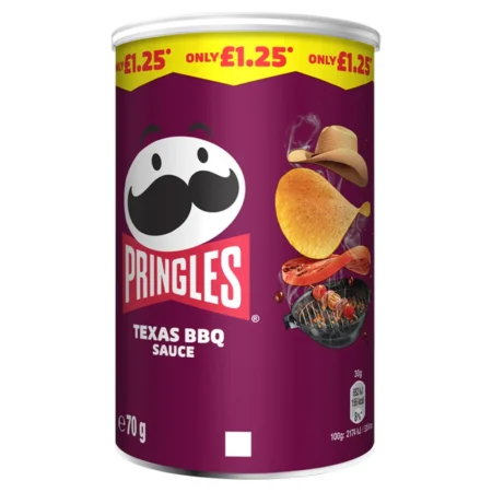 Pringles Texas BBQ Snacking Crisps 70g.