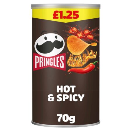 Pringles Hot & Spicy Snacking Crisps 70g.