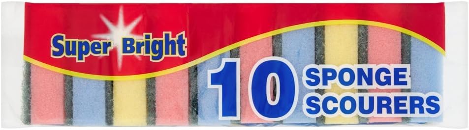 Super Bright 10 Sponge Scourers.