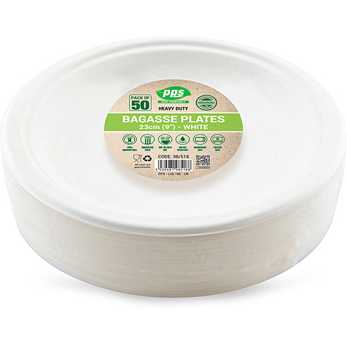 Pps Bagasse Plates 23cm 50nos.