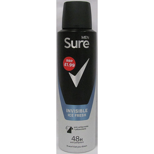 Sure Men Anti-Perspirant Invisible Ice 150ml.