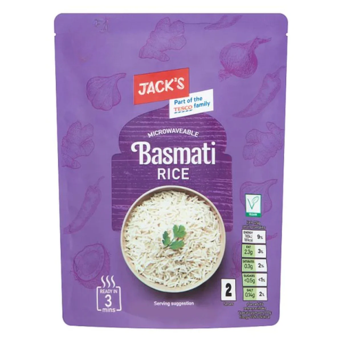 Jack's Microwaveable Basmati Rice 250g