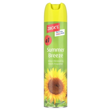 Jack's Summer Breeze Odour Eliminating Room Fragrance 240ml.