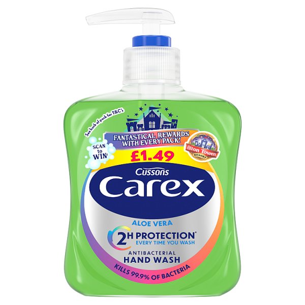 Carex Aloe Vera Antibacterial Hand Wash 250ml.