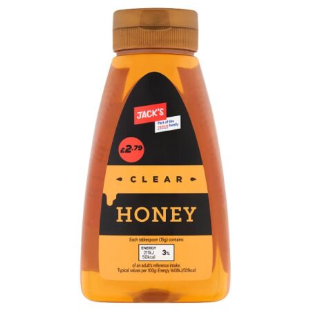 Jack's Clear Honey 340g.